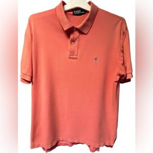 Polo by Ralph Lauren, Classic Polo, Men’s Medium, Salmon with Blue Polo Logo